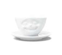 FIFTYEIGHT PRODUCTS / Tazze/Tazza da caffè Lachend (Porcellana, 200 ml, Bianco, Made in Germany)