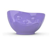 FiftyEight T010111 - Ciotola da Colazione con Faccina Sorridente, in Porcellana Lilla