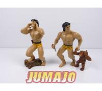 FIG24 lot 2 figurines PVC DISJORSA 1995 : Tarzan+ Cheetah singe 10.5cm