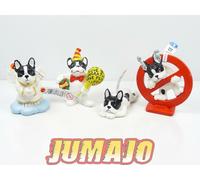 FIG6 lot 4 figurines PVC BULLYLAND : Bouledogue français Pas Fumer, Ange, Fête