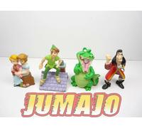 FIG65 lot 4 figurines PVC DISNEY STORE : PETER PAN CROCHET TIC-TOC WENDY 8/9cm