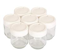 FIGEVIDA 7 vasetti con coperchi bianchi adatto a Moulinex A14A03 Yogurta Timer
