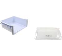 FIGEVIDA Cassetto Verdura + Frontalino Cassetto Verdura 49035139 + 49035136 per Candy Zerowatt