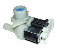 FIGEVIDA Elettrovalvola Doppia Lavatrice 2 Vie 90° 14mm Con Morsetto adatto a Whirlpool 480111100199