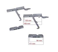 FIGEVIDA Kit 2 cerniere destra e sinistra adatto a Smeg 165 x 20 mm. complete di 2 portarulli per porta maxi forno da 90 cm. con triplo vetro - 931330249-931330250 - KCF5394