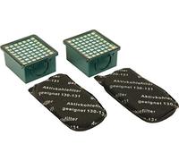 FIGEVIDA Kit 2 x Filtro antiodore/Filtro al carbone attivo/Filtro AGF 2 x Filtro HEPA/Microfiltro/Hepafilter Compatibile per Folletto VK 130 131