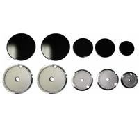 FIGEVIDA Kit 5 bruciatori spartifiamma + 5 piattelli smaltati neri - 2 grandi - 2 medi - 1 piccolo - KIT44050/ORB per Rex Aeg Zanussi
