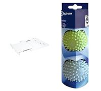 FIGEVIDA Kit Congiunzione con Ripiano Estraibile adatto a lavatrici Electrolux e asciugatrici, Bianco & EDBALL Dryer Ball s per Asciugatrice Electrolux E4YHMKP3