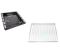 FIGEVIDA LECCARDA SMALTATA TEGLIA + GRIGLIA FORNO COMPATIBILE PER REX ELECTROLUX ORIGINALE 3423981053 + F 4419