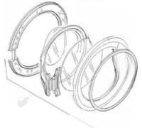 FIGEVIDA Oblo' completo Lavatrice compatibile per CANDY 70011877