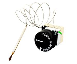 FIGEVIDA Termostato con manopola 45/50 gradi fino a 220 gradi con sonda e manopola graduata UNIVERSALE TU45 50-220 Ø inox CAEM