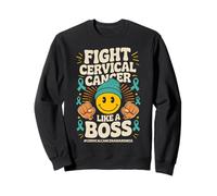 Fight Cervical Cancer Like A Boss Cervical Cancer Awareness Felpa