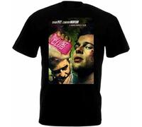 Fight Club V1 Mens T Shirt Movie Poster Fashion Retro Clothing Round Neck Short Sleeves Black M