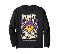 Fight Like a Pancreatic Cancer Warrior Pancreatic Cancer Men Maglia a Manica
