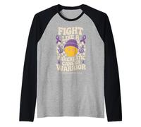 Fight Like a Pancreatic Cancer Warrior Pancreatic Cancer Men Maglia con Maniche Raglan