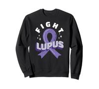 Fight Lupus Nastro Viola Impronte Digitali SLE Meme Felpa