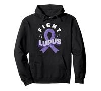 Fight Lupus Nastro Viola Impronte Digitali SLE Meme Felpa con Cappuccio