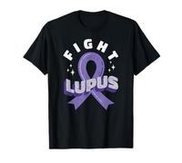 Fight Lupus Nastro Viola Impronte Digitali SLE Meme Maglietta