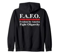 Fight Oligarchy Flag No Oligarchy in America Anti Oligarchy Felpa con Cappuccio