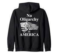 Fight Oligarchy No Oligarchy in America Flag Anti Oligarchy Felpa con Cappuccio