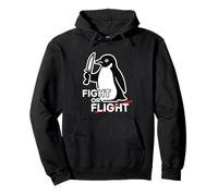 Fight or Flight - Simpatico pinguino con coltello e scritta divertente Felpa con Cappuccio