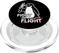 Fight or Flight - Simpatico pinguino con coltello e scritta divertente PopSockets PopGrip per MagSafe