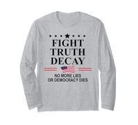 Fight Truth Decay Protest Sign,Defend Democracy Dies Silence Maglia a Manica