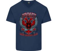 Fight Warriors Mixed Martial Arts MMA Maglietta In Cotone A V Per Uomo