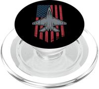 Fighter Jet Sopra Distressed Bandiera Americana PopSockets PopGrip per MagSafe