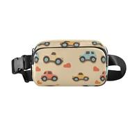 Fighters Red Fire Truck Viola Carino Marsupio per Donne Uomini Adolescenti Grande Capacità Cintura Borsa per Allenamento, Camion arcobaleno Auto Terracotta, 1 size