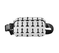 Fighters Red Fire Truck Viola Carino Marsupio per Donne Uomini Adolescenti Grande Capacità Cintura Borsa per Allenamento, Scacchi bianchi, 1 size