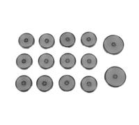 Fighting Game Keyboard Keycap Premium Customizable Replacement Keycaps for Fight Stick Controllers PC Material 22.5mm 28.5mm Diameter 14 Pcs Set (Nero trasparente)