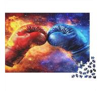 Fighting_gloves-Space_action_style Jigsaw Puzzle for Adults Red And Blue Boxing Gloves Fun Present & Activity for Home Wall Decor 70x50cm/1000pcs