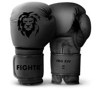 FIGHTR® Premium Guantoni da Boxe - Ideali stabilità e Forza d'urto | Guanti da Punching per Boxe, MMA, Muay Thai, Kick Boxing & Arti Marziali | con Custodia (all Black, 08 oz)