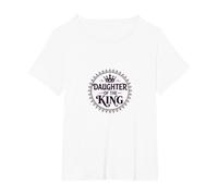 Figlia del re: Regal Crown per, cristiani Maglietta, Donna Plus-Size, Bianco, 1X