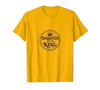 Figlia del re: Regal Crown per, cristiani Maglietta, Uomo, Oro Brillante, XXL