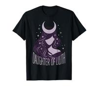 Figlia di Lilith Gothic Celestial Witchy Estetica Maglietta