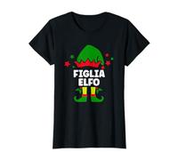 Figlia Elfo Natale Maglione Famiglia Divertente Natalizia Maglietta
