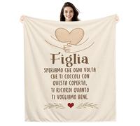 Figlia Speriamo che ogni volta che ti coccoli con questa coperta ti ricordi quanto ti vogliamo bene Coperta Per la Figlia da parte di Mamma Papà Promemoria Regalo di Compleanno Regalo di Natale