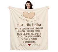 Figlia Spero che ogni volta che ti coccoli con questa coperta ti ricordi quanto ti voglio bene Idee regalo Coperta per la Figlia da parte della Mamma del Papà Regalo di compleanno Regalo di Natale
