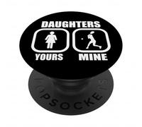 Figlie: Il tuo, il mio - Divertente Tennis Mamma Tennis Papà Coach PopSockets PopGrip Adesivo