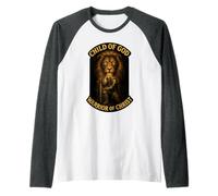Figlio di Dio Guerriero di Cristo: Gesù Fedele Maglia con Maniche Raglan