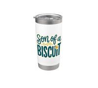 figlio di un BISCUIT Morning Routine Caffeine Lover Coffee Bicchiere termico in acciaio inox doppia parete