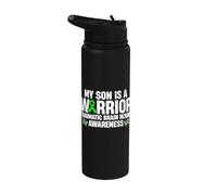 Figlio Mamma Papà Consapevolezza delle lesioni cerebrali Supporto per la salute mentale Stainless Steel Insulated Water Bottle