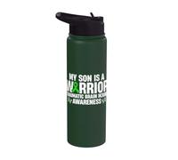 Figlio Mamma Papà Consapevolezza delle lesioni cerebrali Supporto per la salute mentale Stainless Steel Insulated Water Bottle