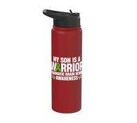 Figlio Mamma Papà Consapevolezza delle lesioni cerebrali Supporto per la salute mentale Stainless Steel Insulated Water Bottle