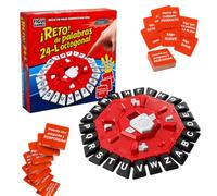 FIGUI GAMES Gioco da tavolo in spagnolo, 2 modalità di gioco, design ottagonale con 24 lettere, gioco di parole, include 35 carte con 140 categorie, ideale per bambini e adulti (rosso e nero)