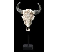 Figur Stier Totenkopf Decorazione con Ständer Dekoration Wild West