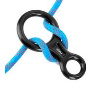 Figura 8 Arrampicata 35KN Discensore Otto Rappel Rock Climbing Discendente Apparecchio Rescue Descender Durevole Dispositivo di Sicurezza per attività Ricreative all'aperto