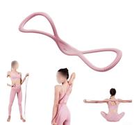 Figura 8 bande di resistenza per donne e uomini, fascia per esercizi in gomma per espansione del torace e fianchi per sollevamento, maniglie comode per allenamento in palestra a casa, 46 x 11,5 cm
